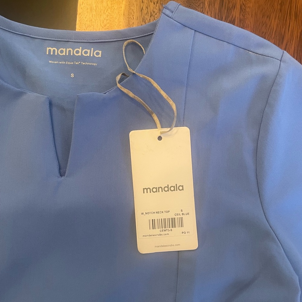 Ceil blue scrub top and bottoms